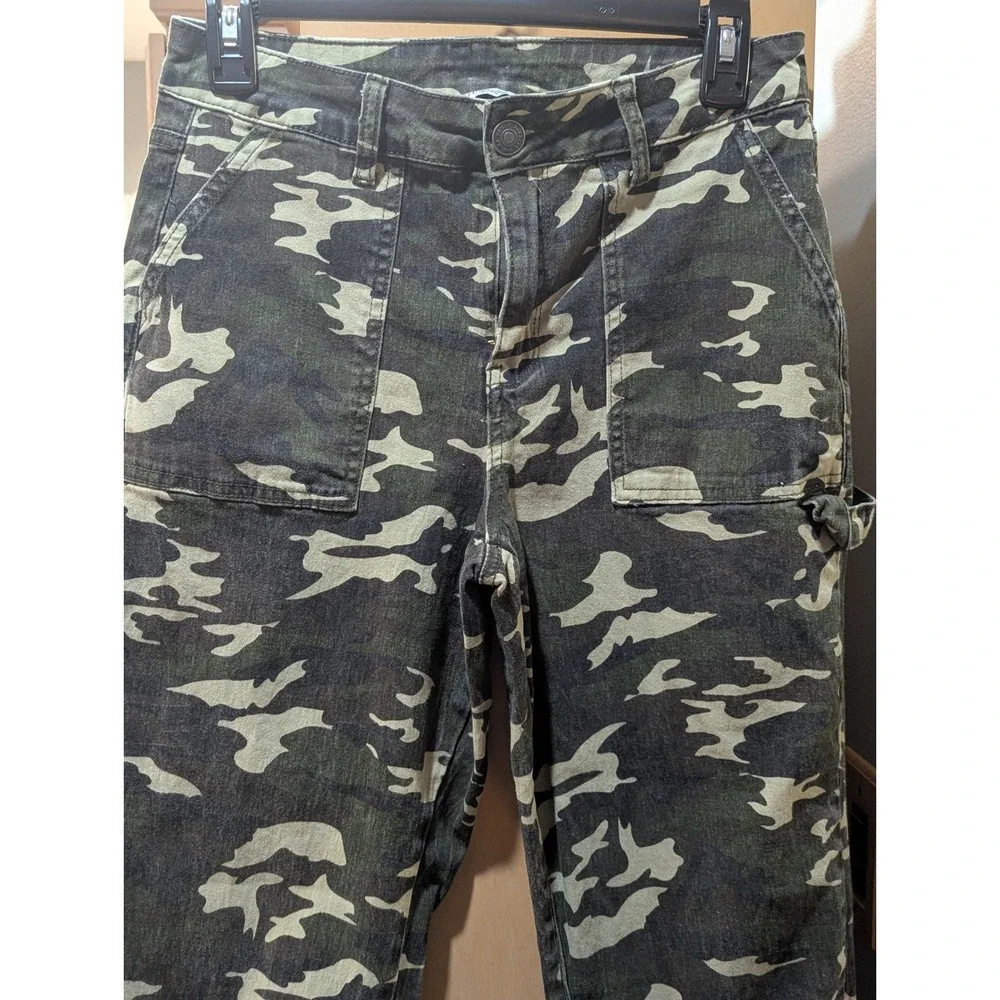 Royally For‎ Me Womens Camo Utility Jogger Jeans Hammer Loop Casual Chic Size 6